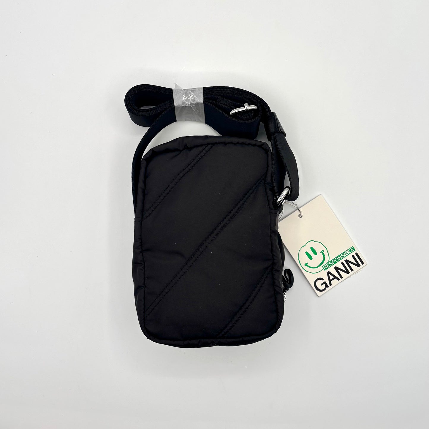 GANNI Mini Quilted Recycled Polyester Crossbody