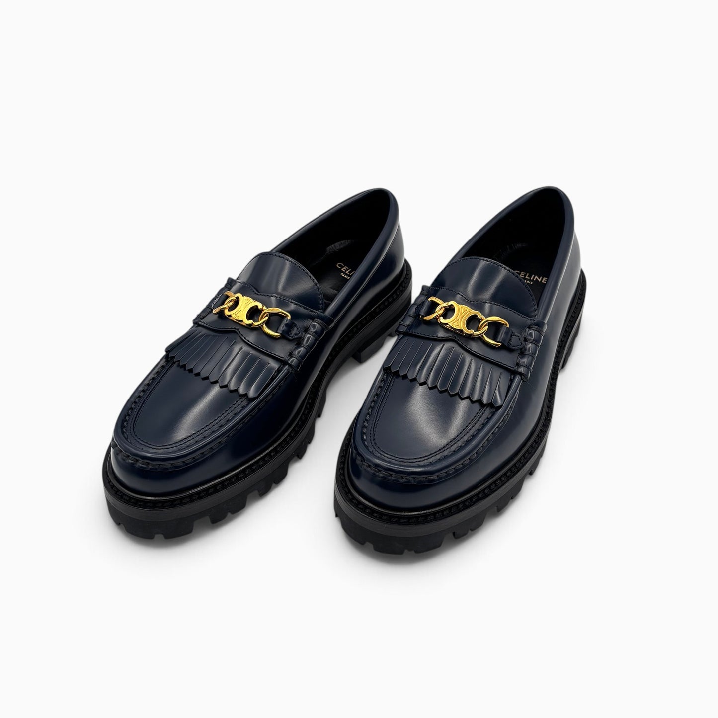 CELINE Margaret Loafer with Triomphe in Polished Bull