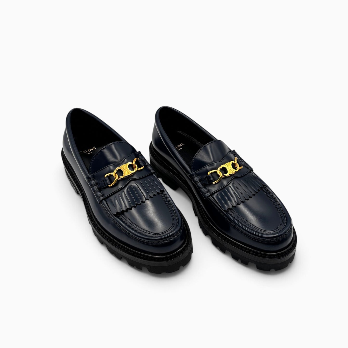 CELINE Margaret Loafer with Triomphe in Polished Bull