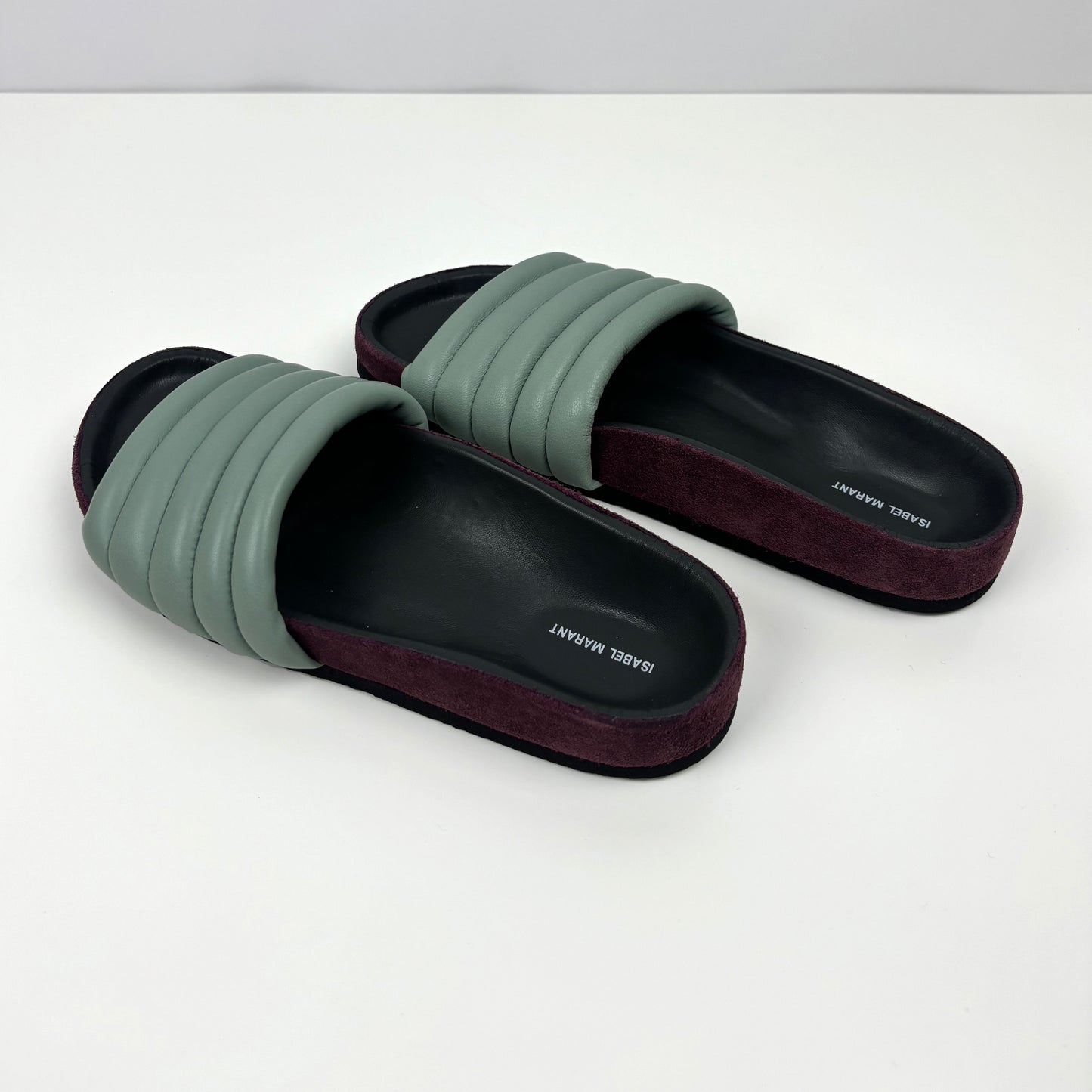 ISABEL MARANT Leather Printed Slides