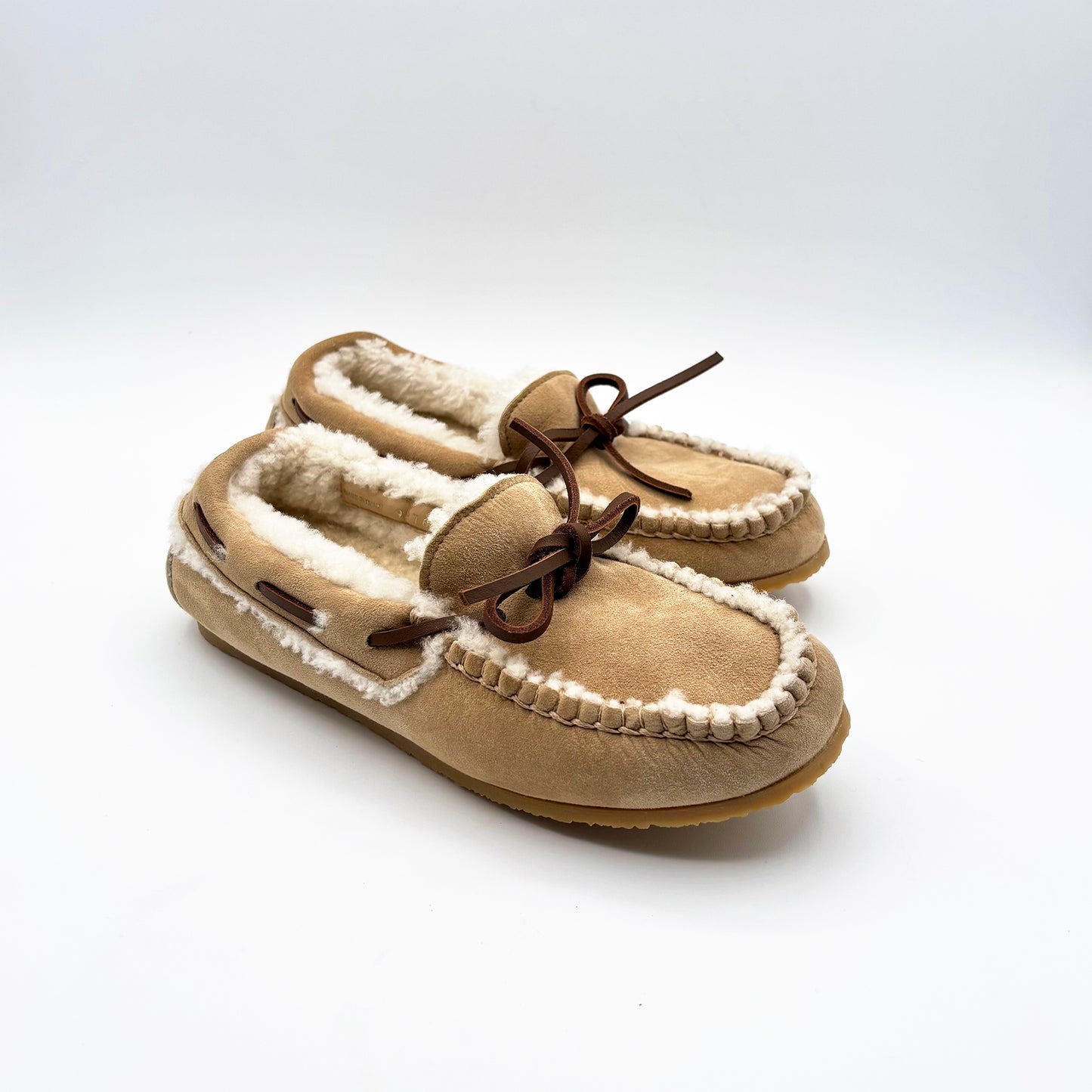 MIU MIU Suede Shearling Lined Loafers