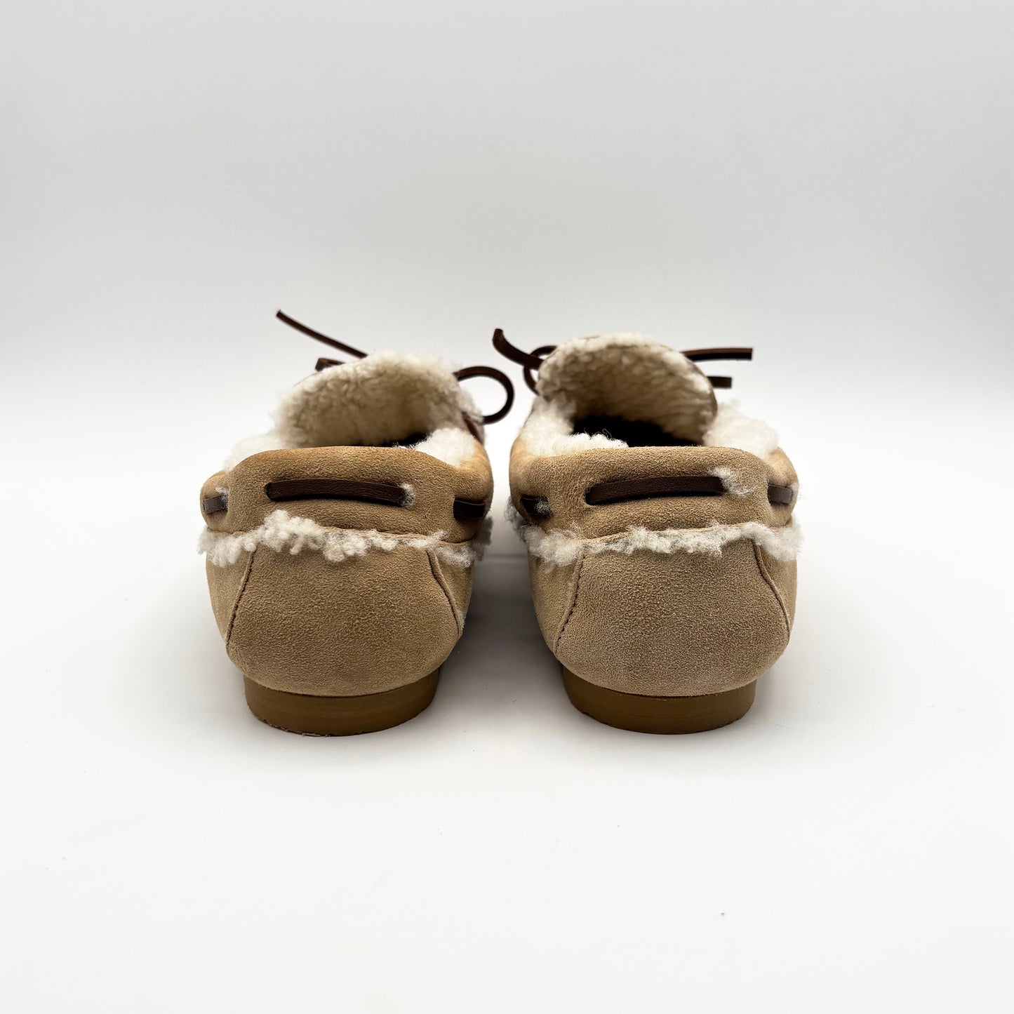 MIU MIU Suede Shearling Lined Loafers