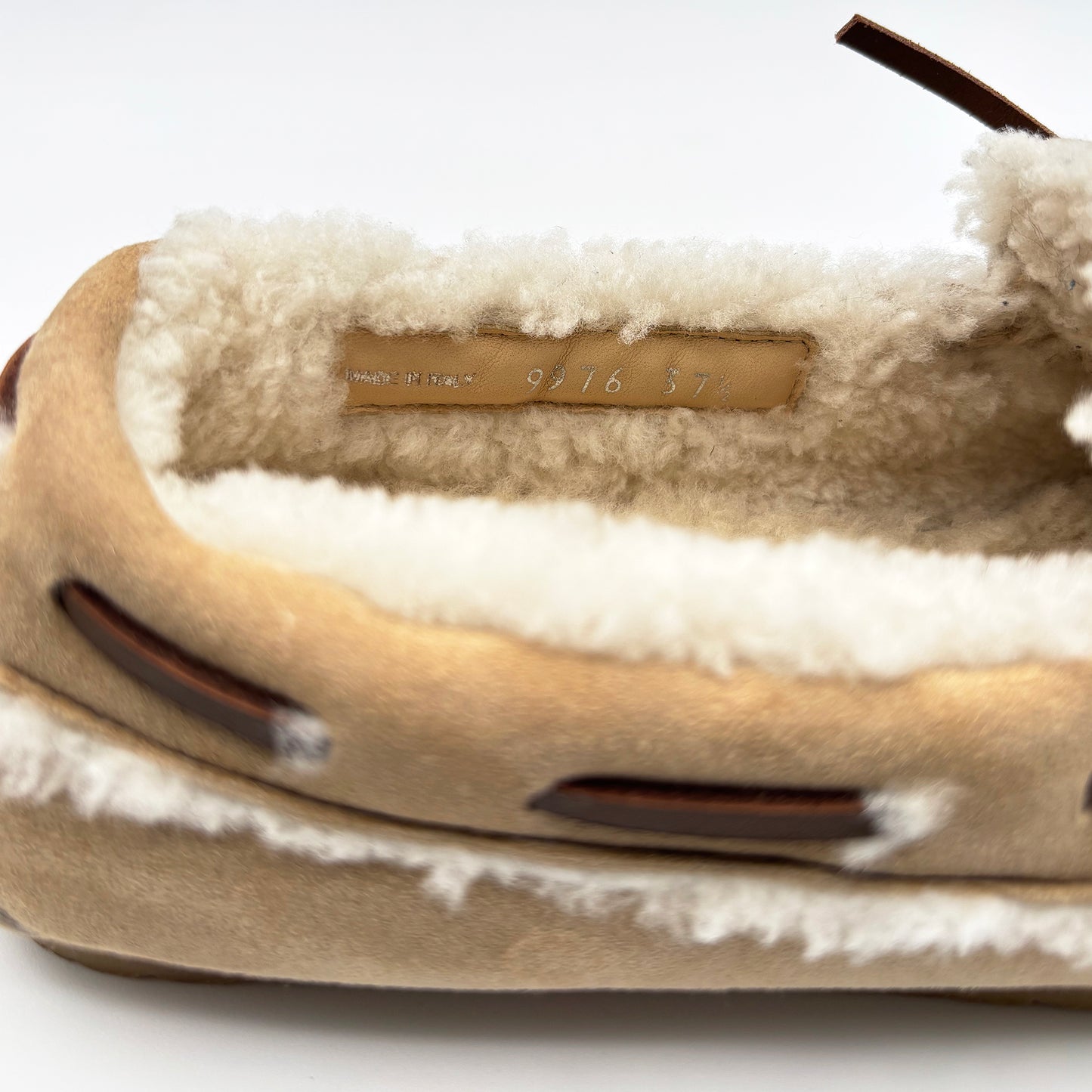MIU MIU Suede Shearling Lined Loafers