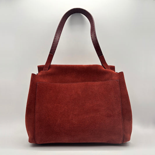 THE ROW Suede Sidekick Vermillion