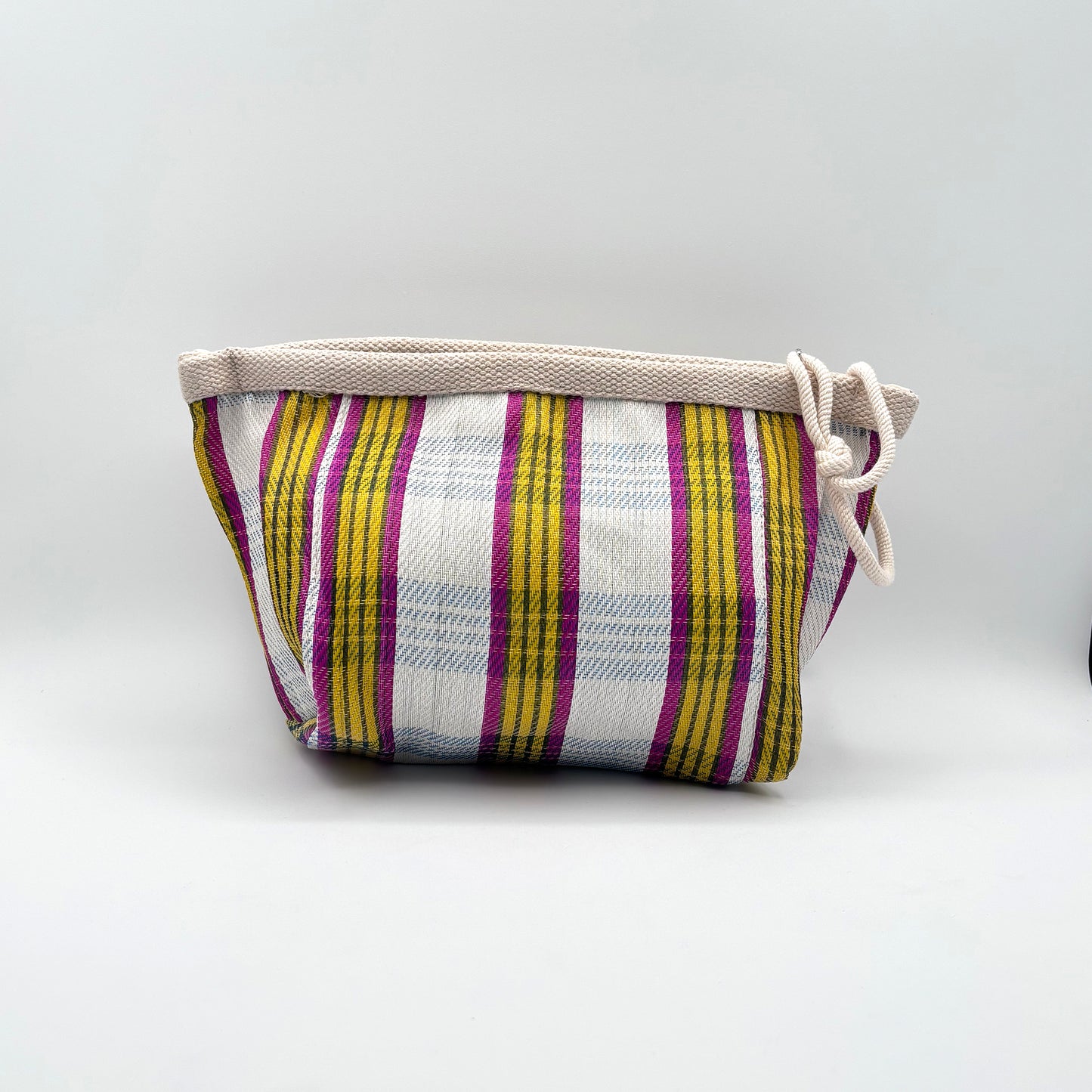 ISABEL MARANT Darwen Powden Striped Canvas Clutch